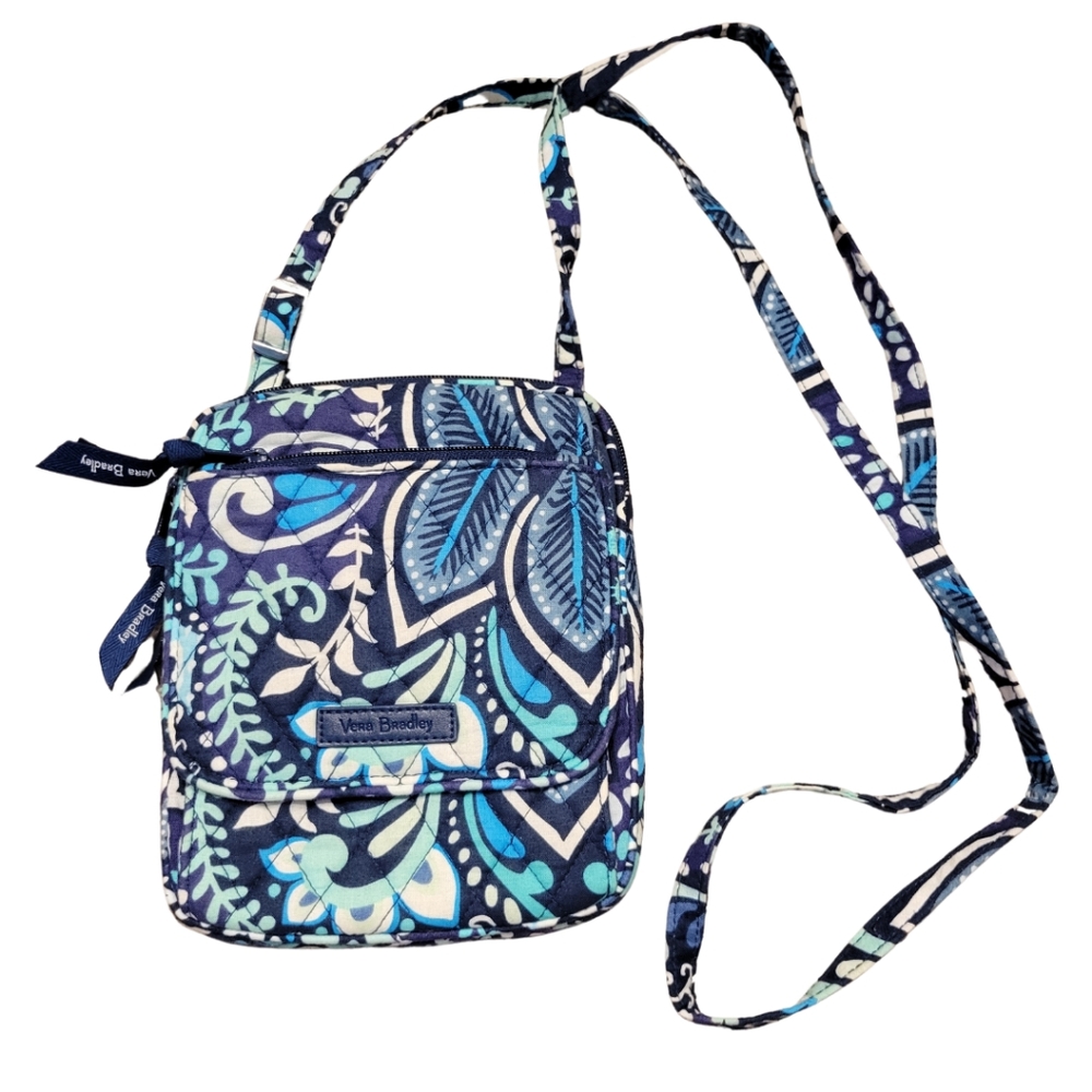Vera Bradley Blue Island Medallion Mini Hipster Bag
